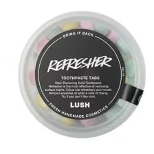 LUSH Refresher Toothpaste Tabs 50g / Toothpaste Tablets, Self-Whitening, Oral Care, Fruity Flavors: Lime, Orange, Lemon, Bad Breath, Mouthwash / Cr?me