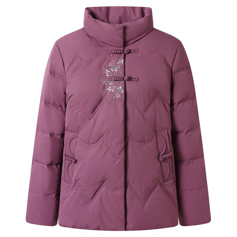 Plus Size Middle Age Women's Winter Down Jackets Thick Warm Embroidery Down Coats Woman Outerwears