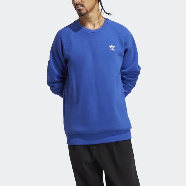 Adidas Originals Trefoil Essentials Crewneck Sweatshirt Men Sweatshirt Blue IA4825