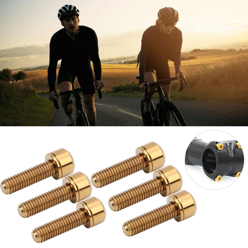6Pcs Portable for M5x18   Alloy Mountain   Road Bike Stem Screw High Strength