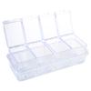 Convenient Seasoning Container 4 Compartment Condiment Storage Box Transparent Spices Container Organization Tool