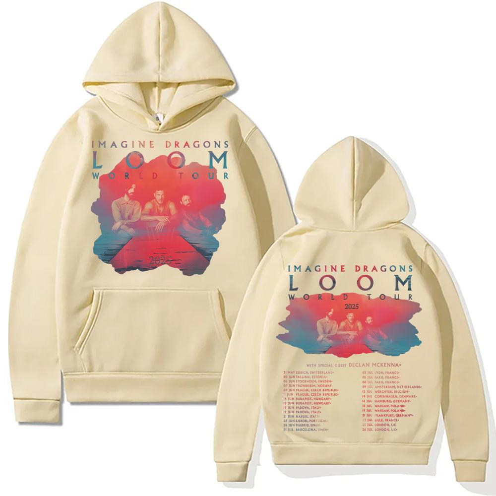 Imagine Dragons Band Loom Tour 2025 Hoodie Women/Men Fashion Hip Hop Streetwear Trend New Loose Sweatshirt Creative Design Hoody S