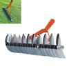 52.76 Inch Thatch Rake, Grooming Lawn Rake,   Handle, Stainless Steel Teeth for Removing Dead, Loosening the