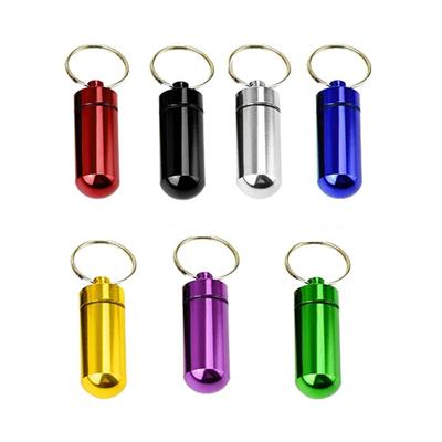 Mini Przenośny Pojemnik na Tabletki Wodoodporna Szczelna Butelka Mały Metalowy Pojemnik do Przechowywania Adapter na Tabletki Leki Pudełko na Drobiazgi Śliczny Brelok