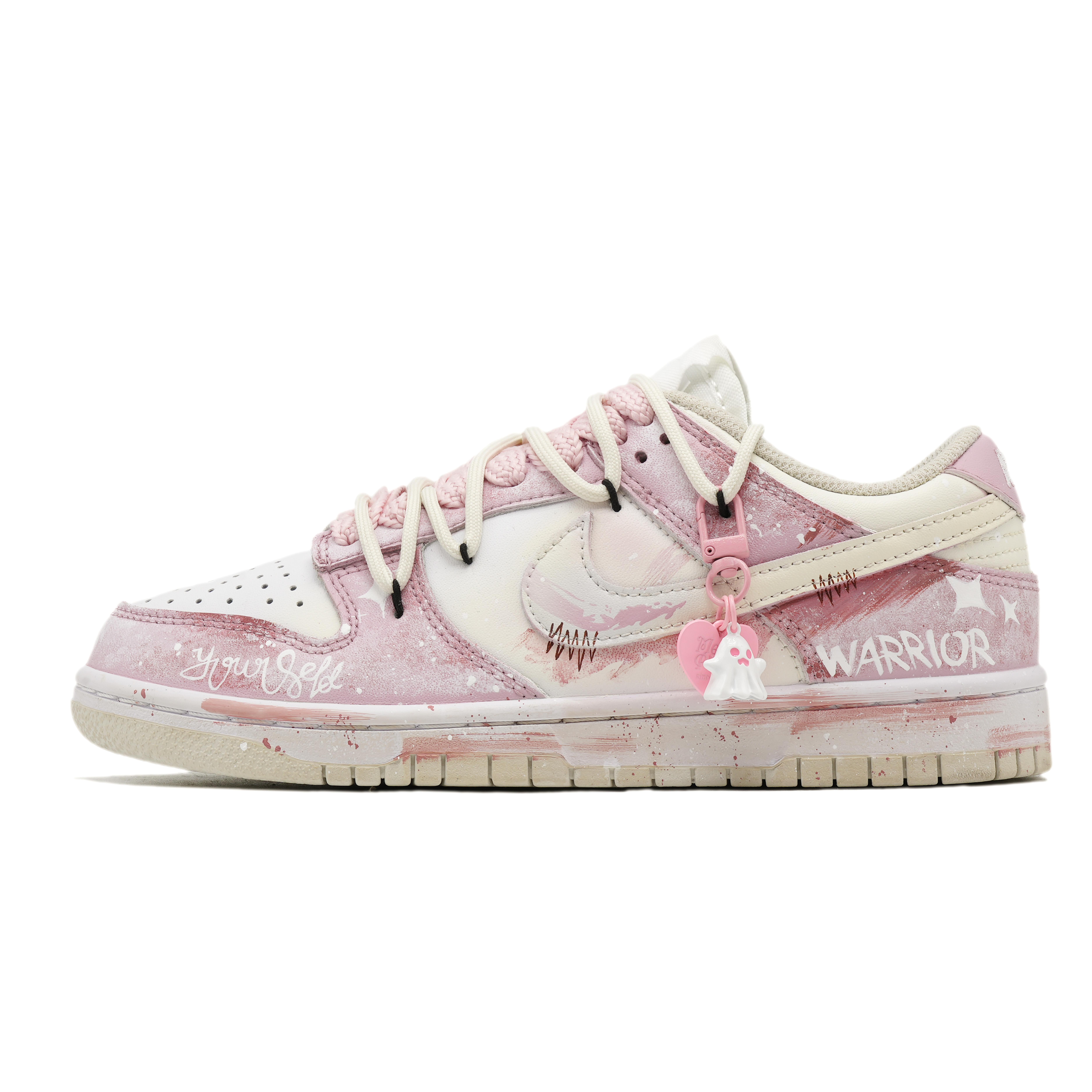 Nike Dunk Leder Rutschfest Abriebfest Niedrig geschnitten Skateboard Schuhe Unisex Rosa DD1503-103(Team726-) 35.5