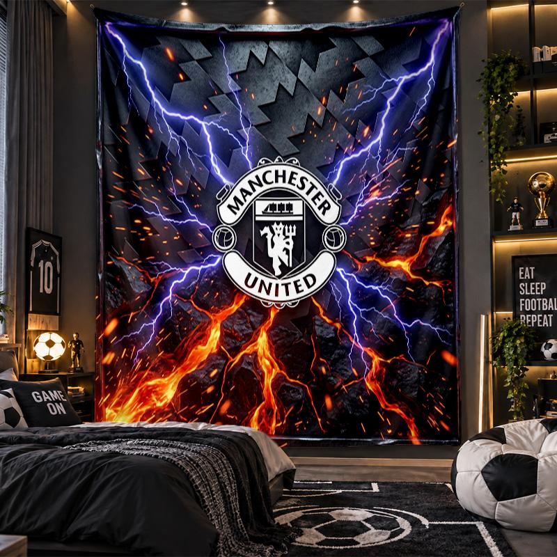 Wandbehang Tapisserie Manchester United Drucktuch für Wohnzimmer Schlafzimmer Heimdekoration