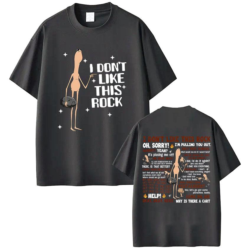 Marcus The Worm I Dont T Like This Rock Fun Meme Pattern Tshirt 2026 New Mens Womens Fashion Cotton Casual Short Sleeved