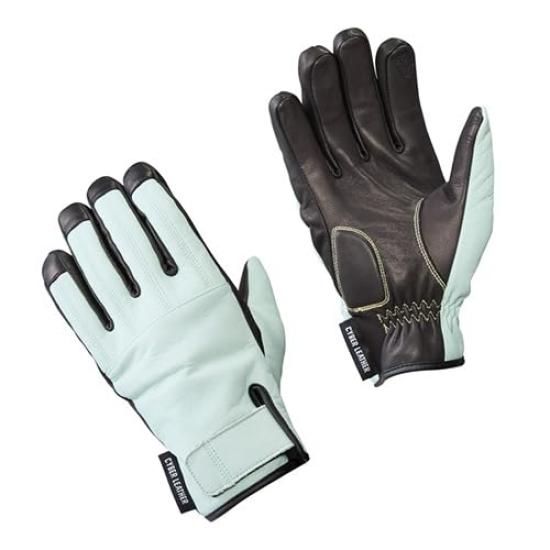 Yamaha Motor YL4005 Cyber Leather Double Riding Light (Yamaha) Gloves, Blue, XL, 90792-G103X