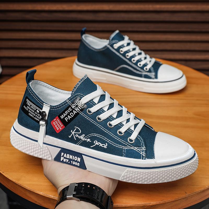 Moda pentru bărbați Pantofi de skateboard ocazional de jos pentru băieți Pantofi comozi Studenți de sex masculin Trend Talpă moale Clasic Respirabil Sală de sport Anti-alunecare