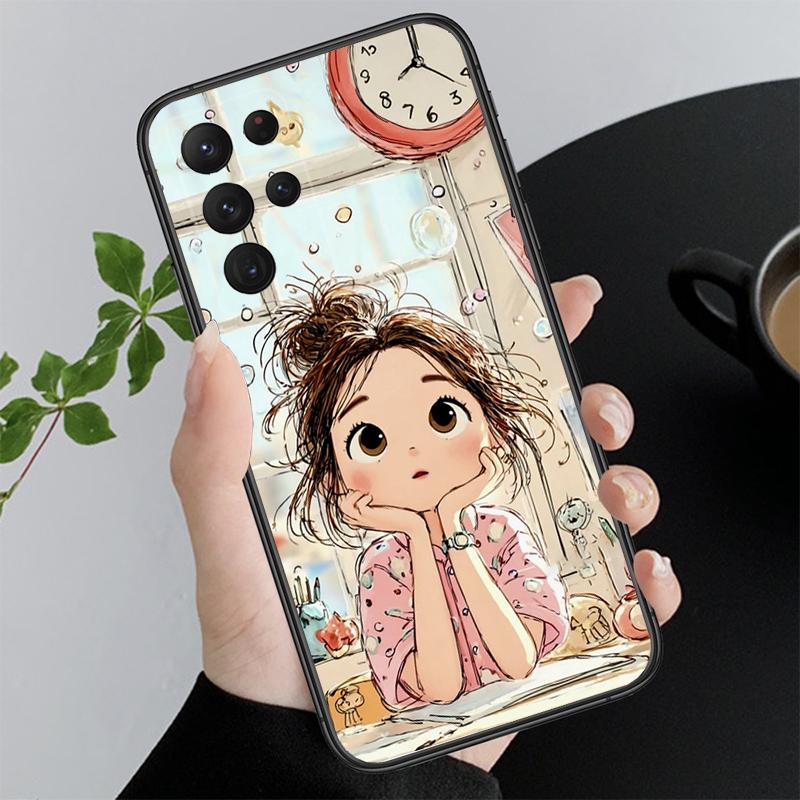 Lovely Girl Phone Case For Samsung A55 A16 A56 A36 A35 A15 A53 A54 A33 A34 A25 A05S A52 A52S A14 A24 A26 A71