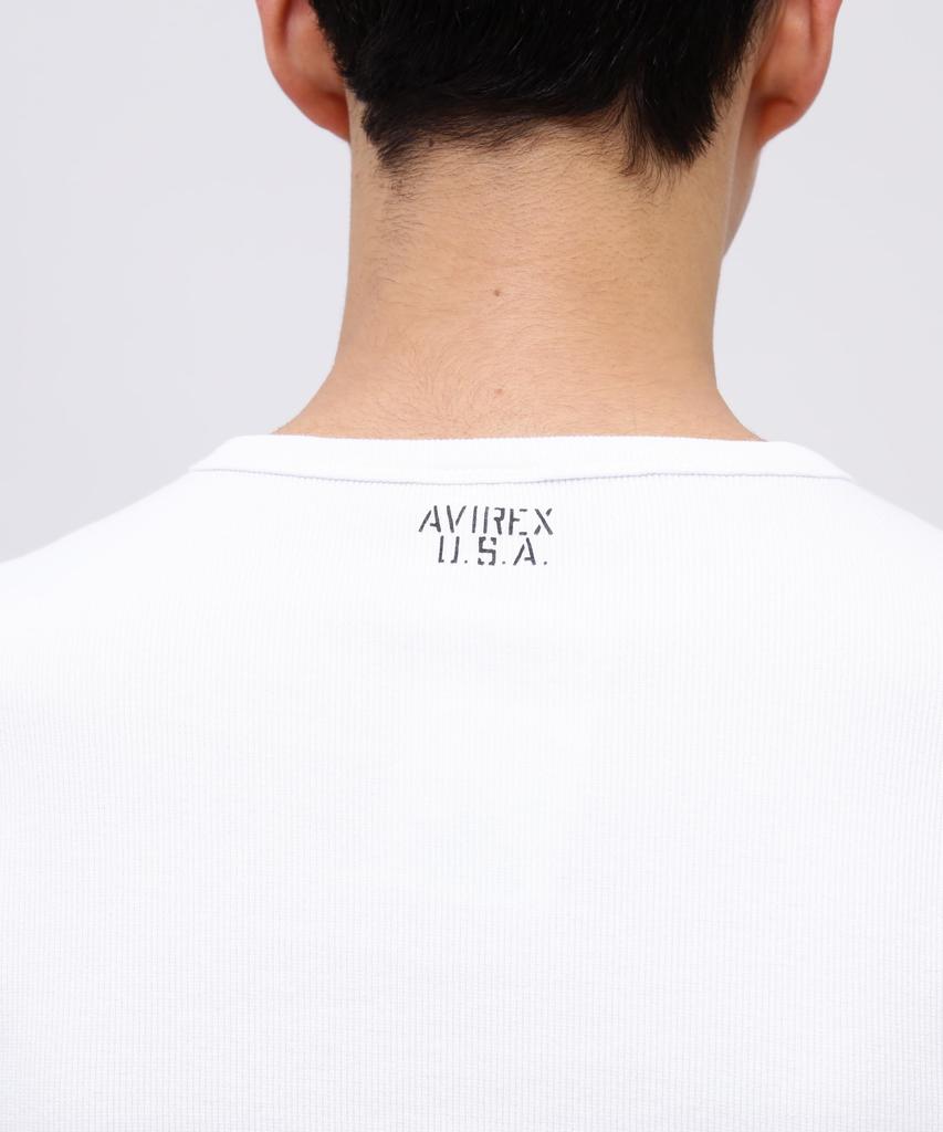 AVIREX DAILY RIB CREWNECK TEE 6143502 Men's S White