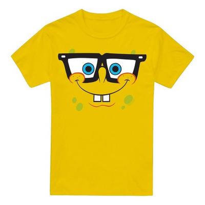 SpongeBob SquarePants Mens Nerd Face T-Shirt