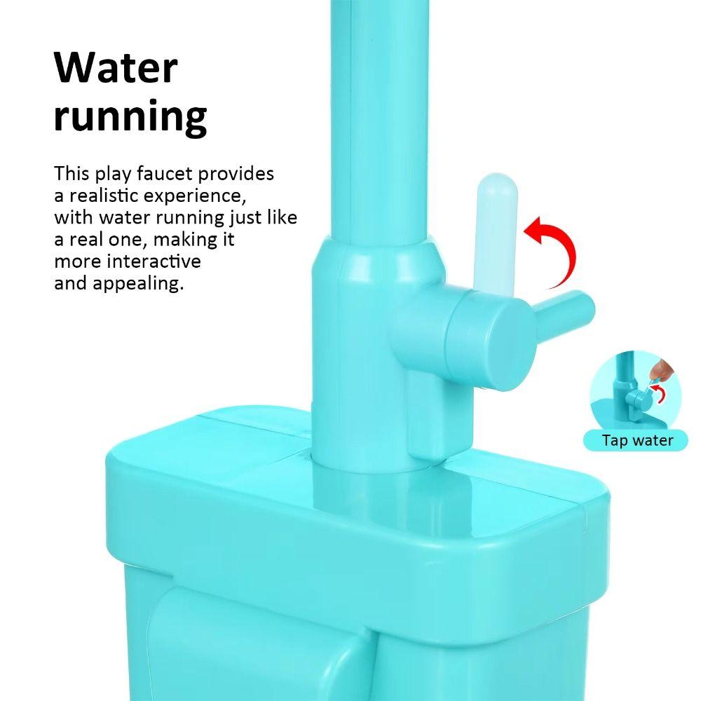 Single Hole Faucet Replacement Toy Rotatable Sink Faucet Play Tap Kitchen Sink Toy  Children