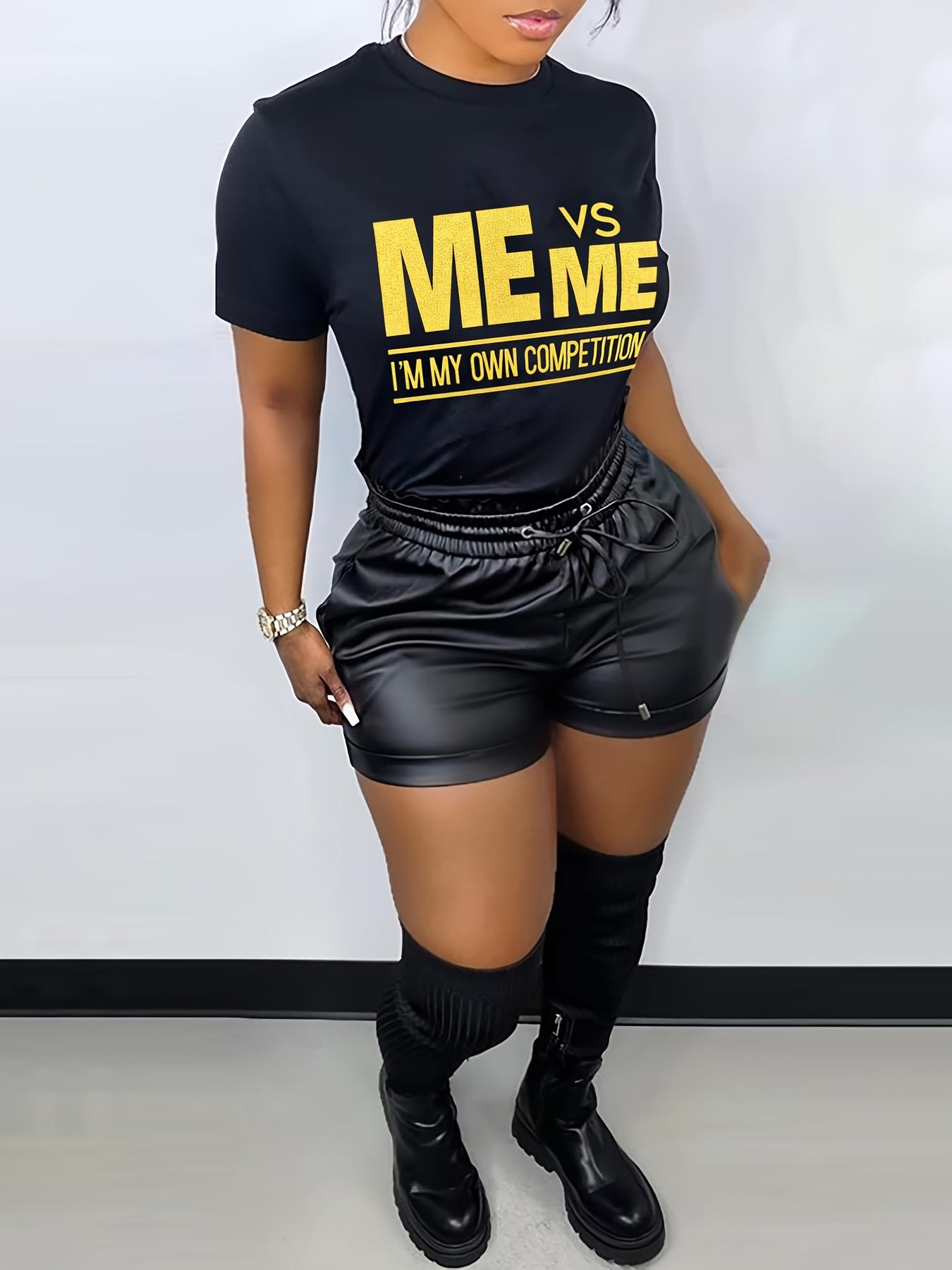 Плюс эластичная футболка с короткими рукавами 3XL чёрный — фото 5