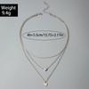 JMXD Layered Necklace Set for Women - Minimalist Love Pendant Stackable Chains, Y2K Gothic Jewelry,  Hypoallergenic Alloy Layered Necklaces