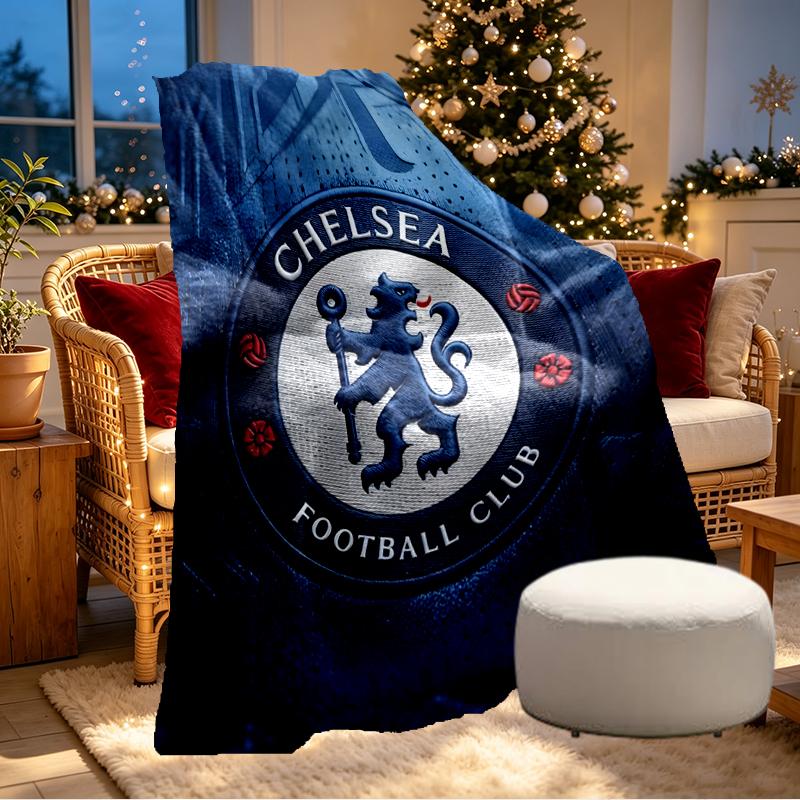 Chelsea F.C Print Blanket - Soft & Comfortable, for Bedroom, Travel, Sofa, Home Decoration - Birthday Christmas Gift for Friend