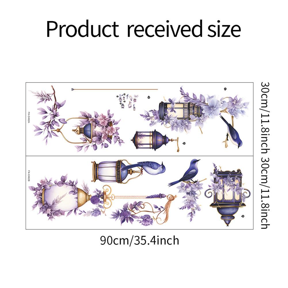 2Pcs Wall Stickers, Bird Wall Decals, Removable Wall Art Decor, Waterproof Stereo Flower Home Decoration For Bedroom, Children's Room, Kindergarten