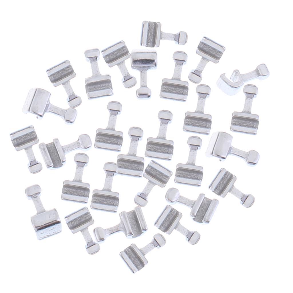 Lot De 5 Sachets (250 Pièces) Crochets Orthodontiques Pliables En Acier Inoxydable - Taille Courte