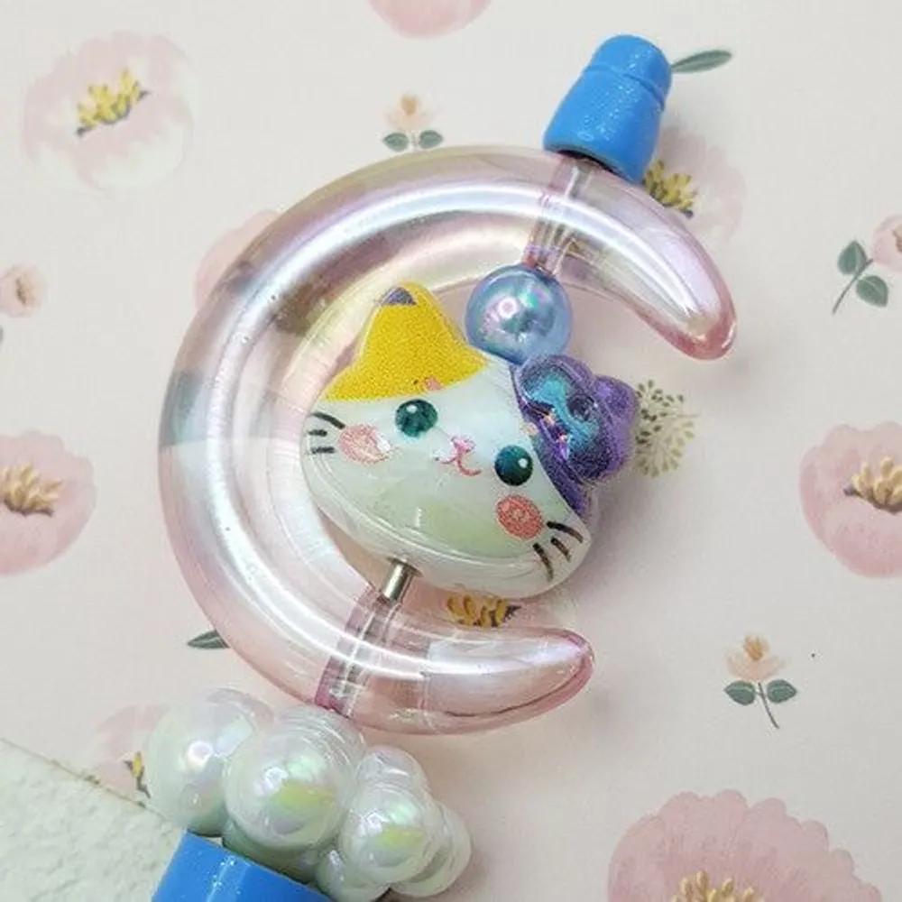 Decorating 3 ballpoint pens, ballpoint pen decorating, character beads, bead decorating materials, DIY, beads, custom, journaling