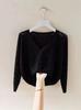 Women's Ice Silk Hollow-Out Cardigan Shawl with Camisole Thin Knit Top