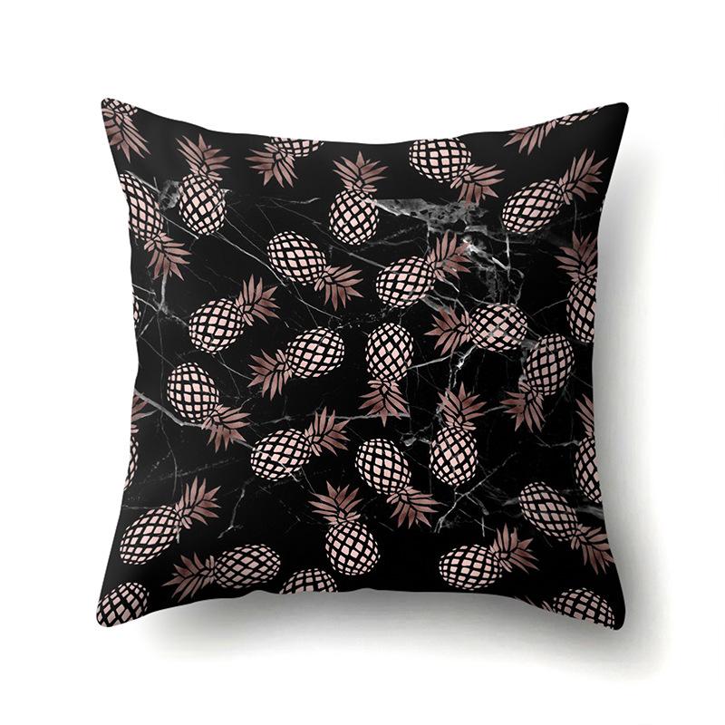 Polyester Pillow Case Automobile Decoration Home Printed Pillow Case Waist Cushion Cover Car Cushion Head Cushion Cover