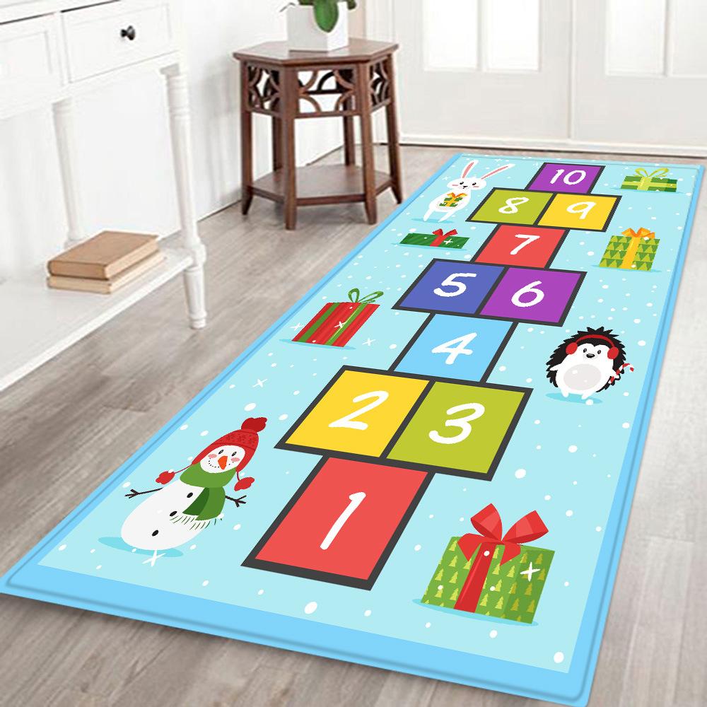 Cartoon hopscotch floor mat bedside blanket Number rugs kids room rug Cartoon hopscotch floor mat bedside blanket Number rugs kids room rug