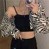 Leopard Print Cropped Jacket - Women's Long Sleeve Sun Protection Cardigan (Summer 2025 New Arrival)
