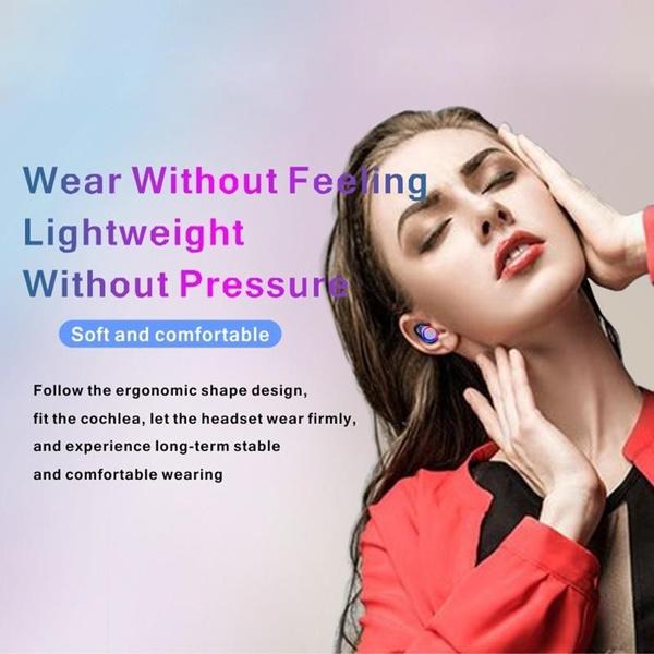 9D HiFi Bluetooth 5.0 CVC8.0 Noise Reduction Stereo Wireless TWS Bluetooth Headset LED Display Headset Waterproof Dual Headphones with Power Bank