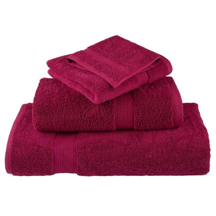 VidaXL Serviettes de toilette premium SOLUND 10 pièces Bordeaux 30 x 30 cm 600 g/m² 137205