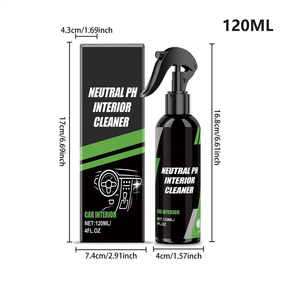 Interior Car Cleaner 120ml Powerful Multifunctional Odorless Auto Detail Cleaner Car Care Interior Maintenance Agent For чёрный