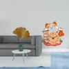 Ginkgo Leaves Iron Wall Sculpture And Cat Silent Clock Decor for Living Room Office Hotel Dining