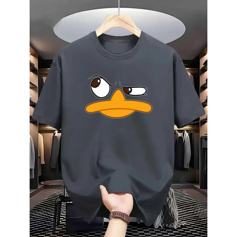 

Men s summer loose plus casual print sports round neck short sleeved quick drying sports T-shirt top M