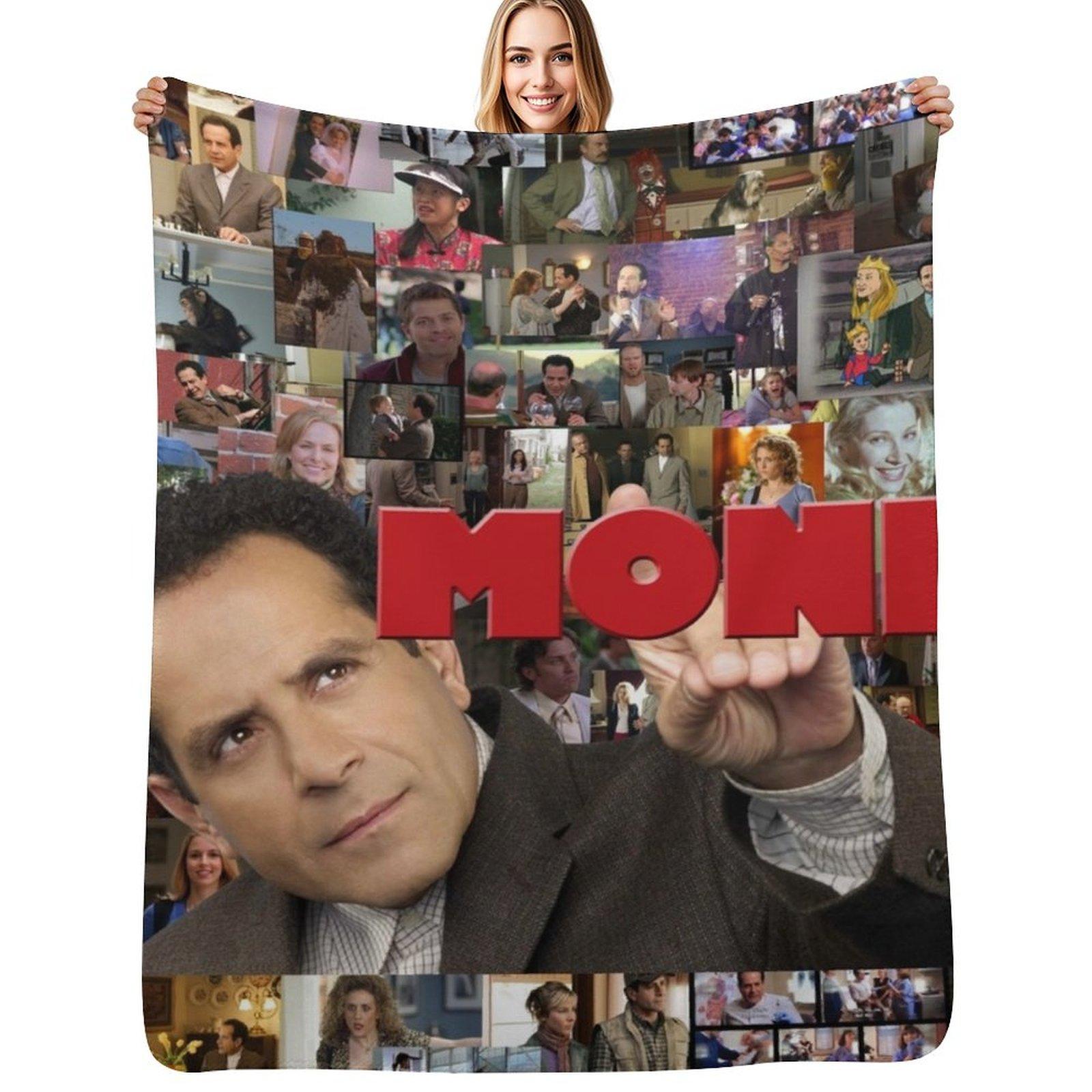 Adrian Monk Collage Throw Blanket Cozy Light Blanket for Travel Camping Picnic Size: 75*100cm, Weight: 230 GSM