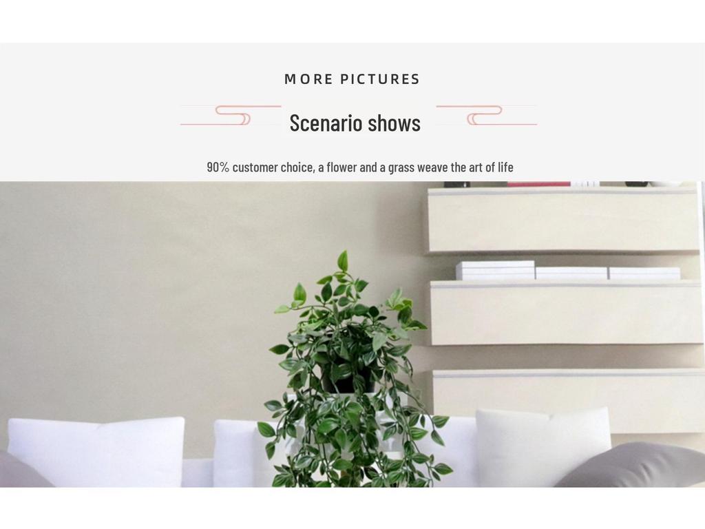 Artificial String of Pearls Vine: Cross-Border Hanging Green Plant for Home and Living Room Décor