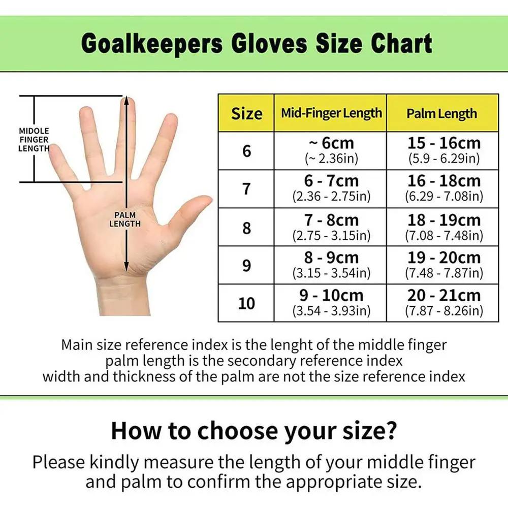 Goalkeeper Gloves Kids Adults Anti-Slip Goalie Gloves Latex Grip Professional Soccer Protection Football Men Women Match Gloves