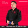 Sanabul Essentials V.2 Ultra-Lightweight BJJ Jiu-Jitsu Gi with Pre-Shrink Fabric (Black, A3)