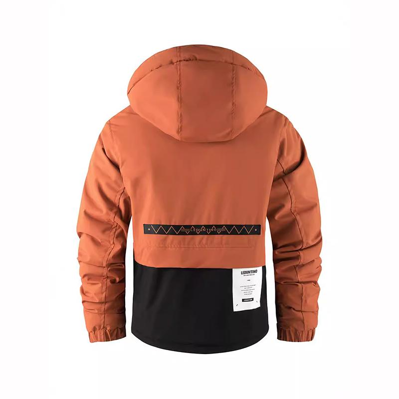 Men's Thick Padded Jacket Outdoor Warm Winter Men's Hooded Jackets Waterproof