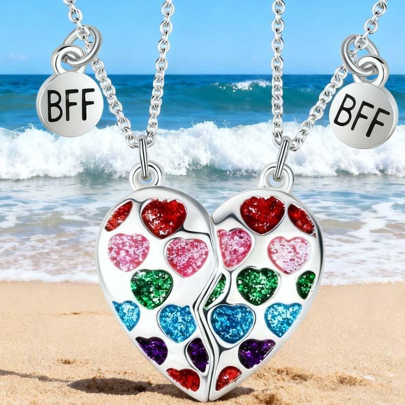 Bff Friendship Necklace, Magnetic Attraction Heart Necklace, Magnetic Necklace Set, Jewelry