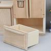 Miniatur-Holzkühlschrank Doppeltür Unbemalter Kühlschrank Möbel für Puppenhäuser Dekorationen Großartig für Sammler und Kinder