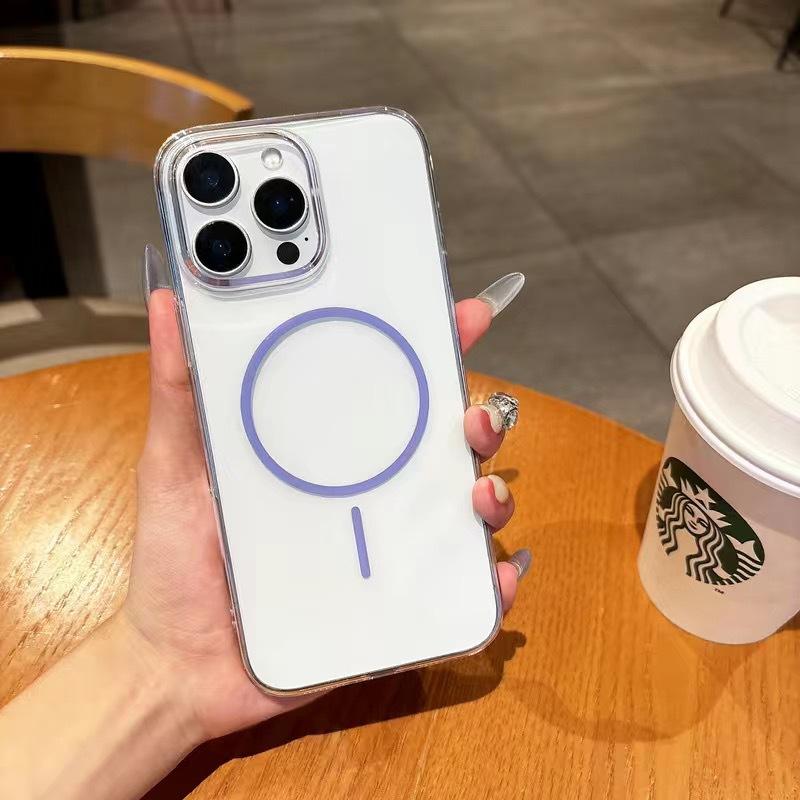 Applicable To Samsung S25ultra Mobile Phone Case S25 Anti Fall S24 Magnetic S24plus Transparent New Acrylic Hard