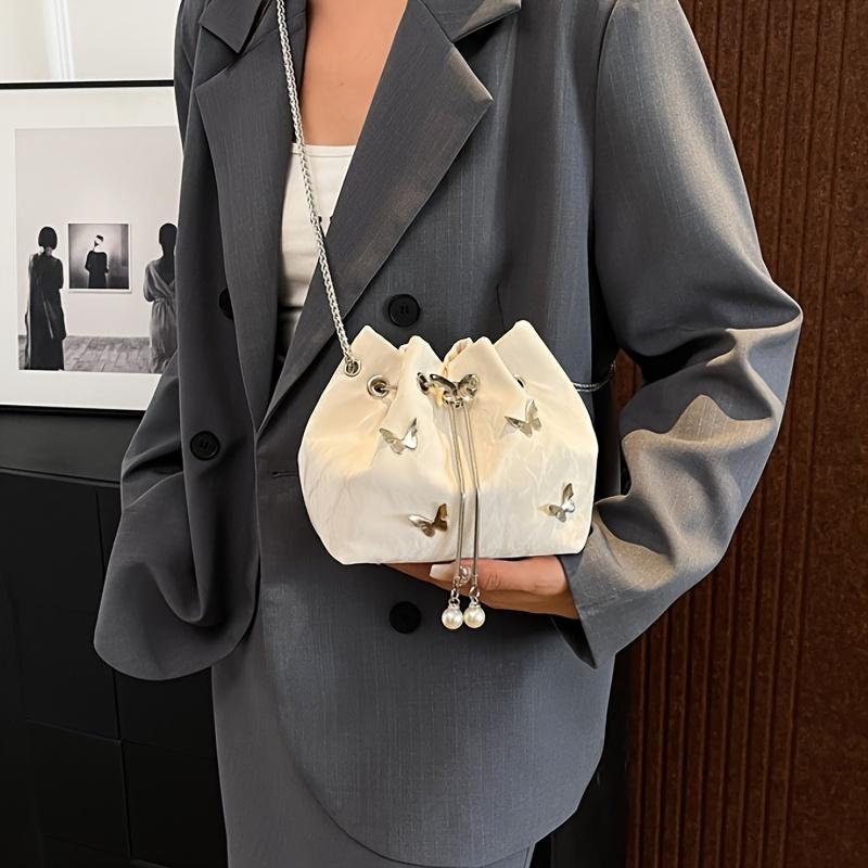Trendy Butterfly Women Handbag, Unique Versatile Tote Bucket Bag, Shoulder Bag, Stylish Chain Crossbody Bag