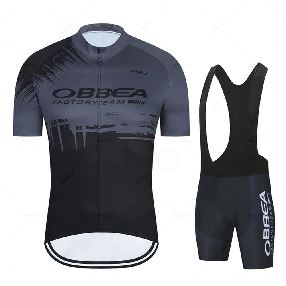 

2025 Team Cycling Jersey Set Summer Ropa Ciclismo Men Hiru Short Sleeve Cycling Clothing Outdoor MTB Riding Bike Uniform Maillot M