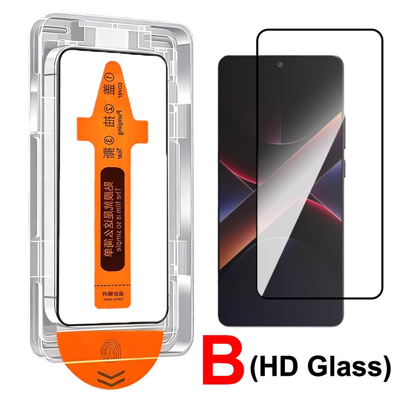 

Easy Install Tempered Glass Privacy Screen Protectors for Xiaomi POCO X7 Pro X7PRO Anti-spy Auto Alignment Full Cover Film 1 Pack&for POCO X7 Pro