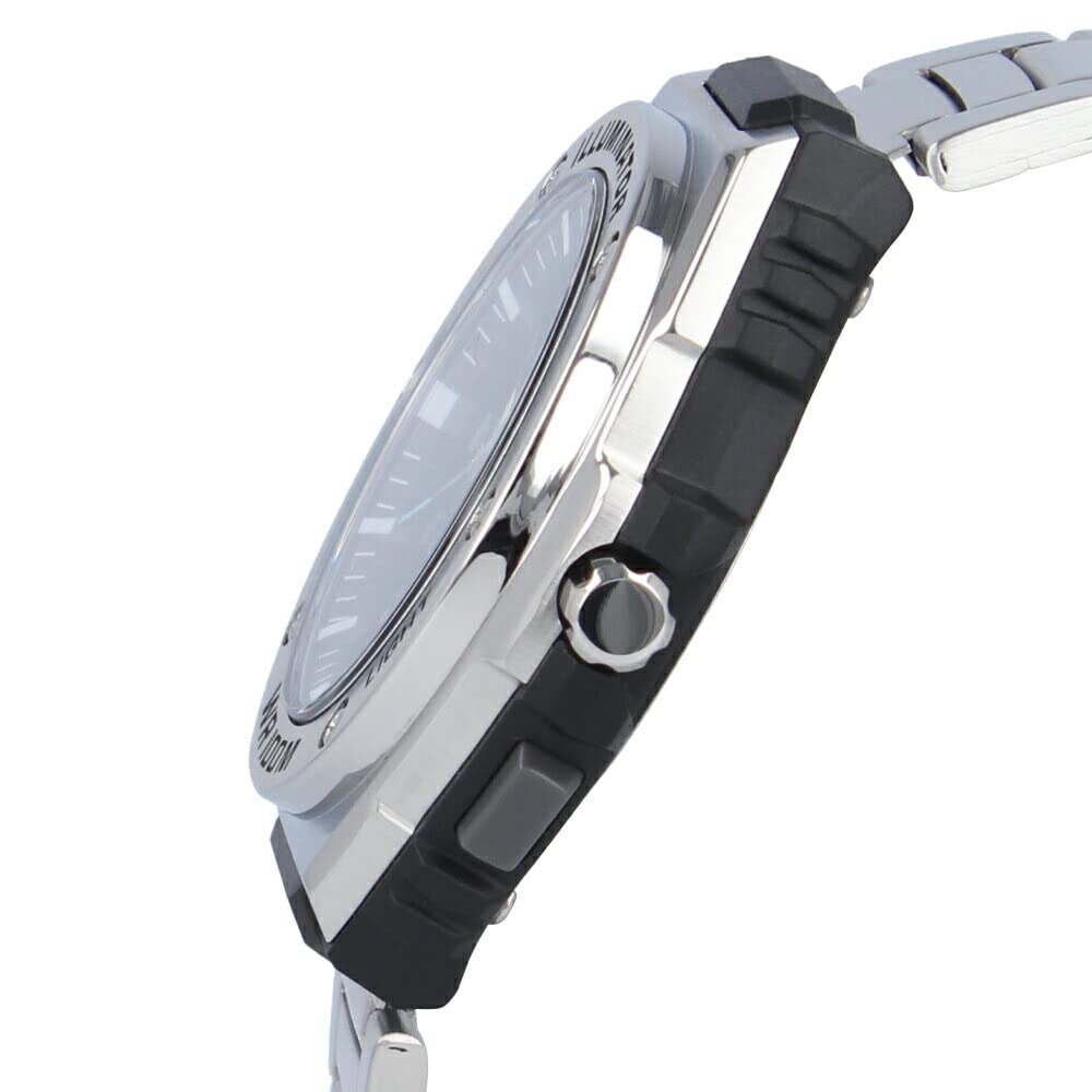 CASIO Waterproof Quartz Analog Watch with Resin and Stainless Steel Silver and Men's Case, Black, MWA-100HD-1A