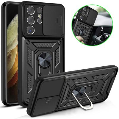 For Samsung Galaxy S20 S21 Ultra Case Camera Lens Armor Car Holder Ring Phone Case For Samsung S20 S21 FE S21 + Plus Back Cover