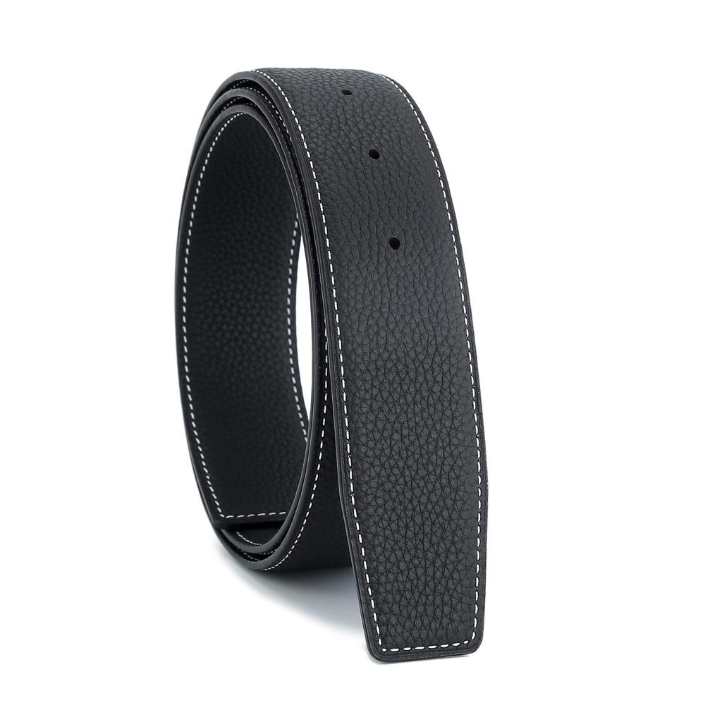 Versatile Men's 3.8cm Double-Sided Pure Cowhide Belt (Head Not Included)
