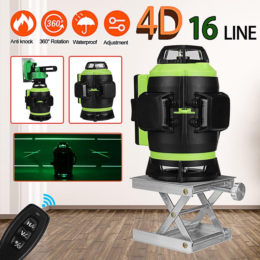 4D 12/16 Lines Laser Level 360 Horizontal And Vertical Cross Super Powerful Auto Self-Leveling Green Line Laser Level
