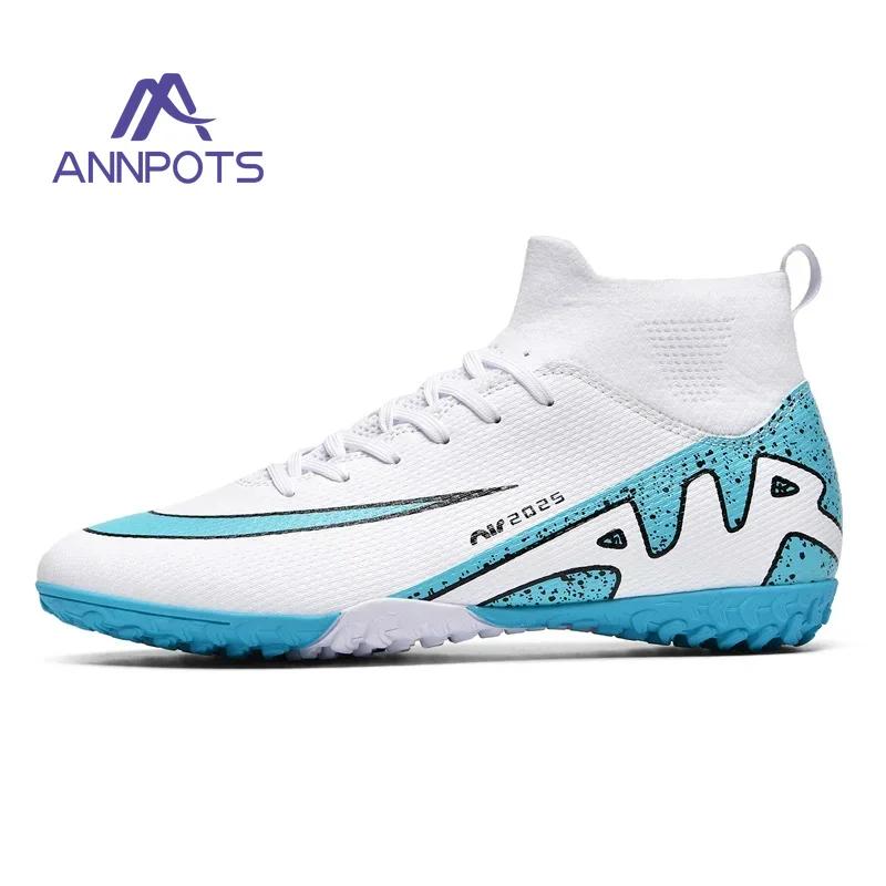 New Mens Football Field Boots TF/FG High Quality Professional Fast Grass Soccer Shoes Ultralight Training Studded Football Boots