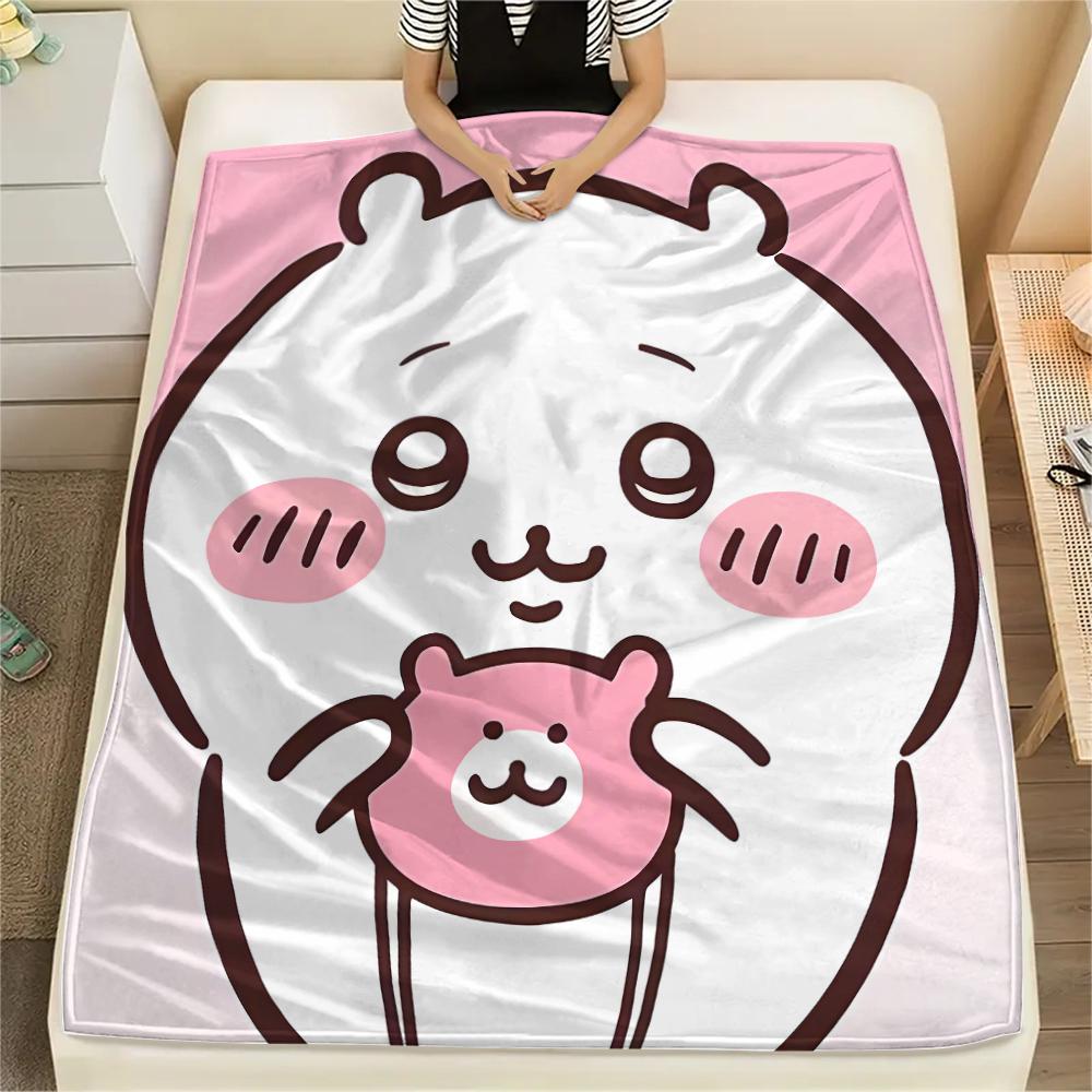 

1PC chiikawa Print Flannel Blanket, High quality All Seasons, Home Decor, Warmth and Comfort, Perfect for Christmas Gifts 80cm x 120cm