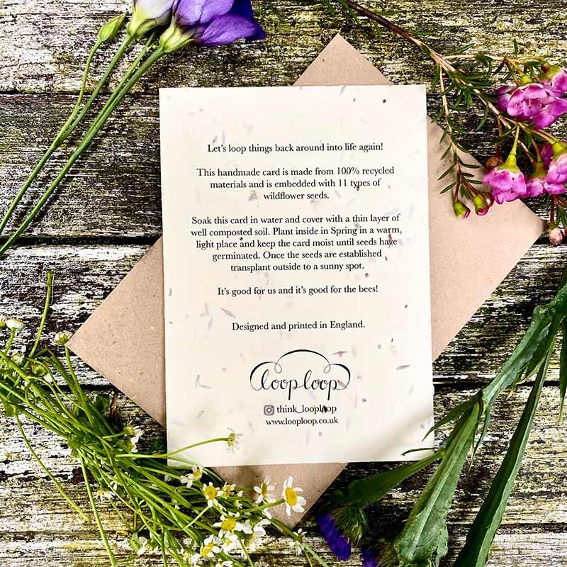 Willkommen auf der Welt - Pflanzbare Wildblumenkarte